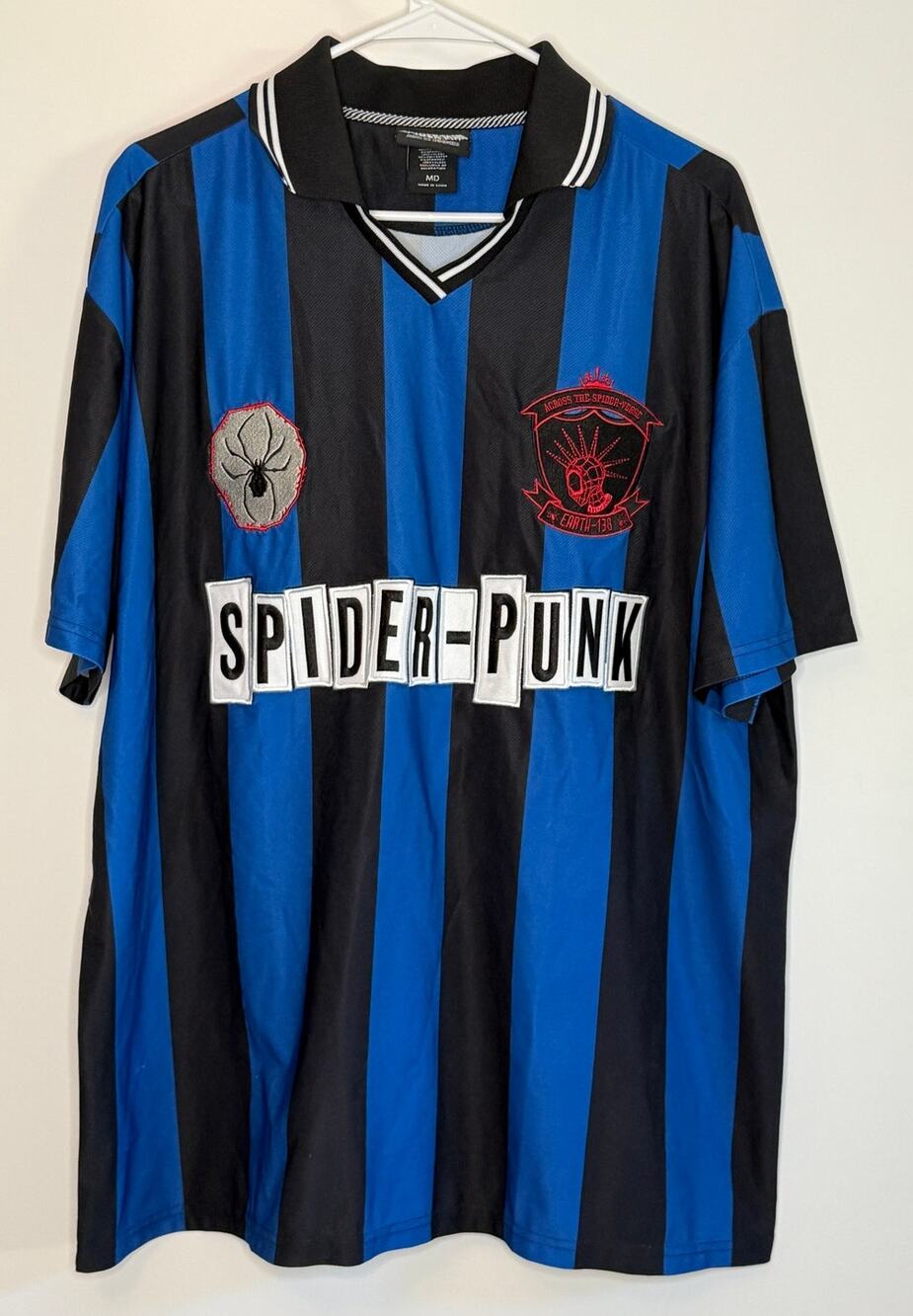 NWOT Spider-Man Across The Spiderverse Spider-Punk H. Brown Soccer Jersey Medium